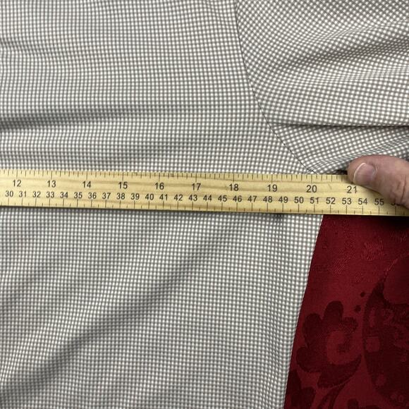 Mizzen Main Performance Shirt Mens M Green Check Trim Fit Maylard Button Lng Slv - Picture 4 of 9